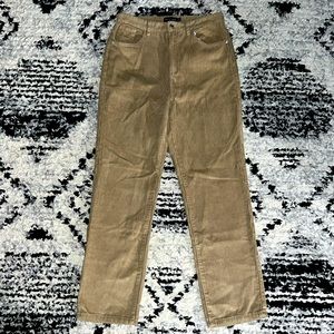 Tan Corduroy Straight Pant